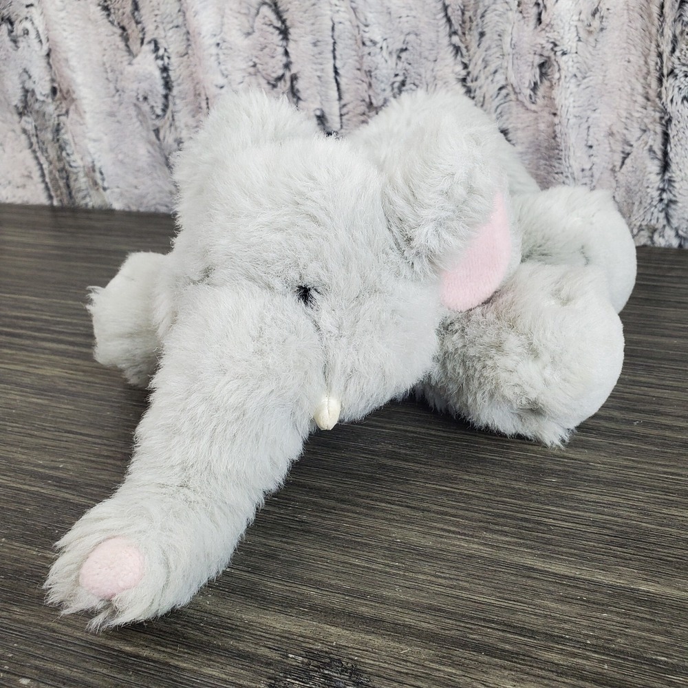 Excalibur Hotel Casino Gray Plush 12" Floppy Elephant Souvenir Stuffed Animal